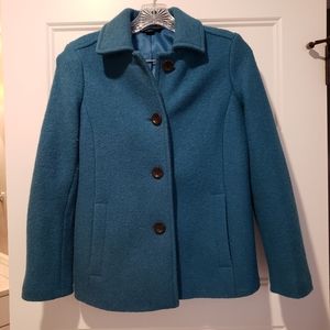 LANDS' END Wool boucle coat